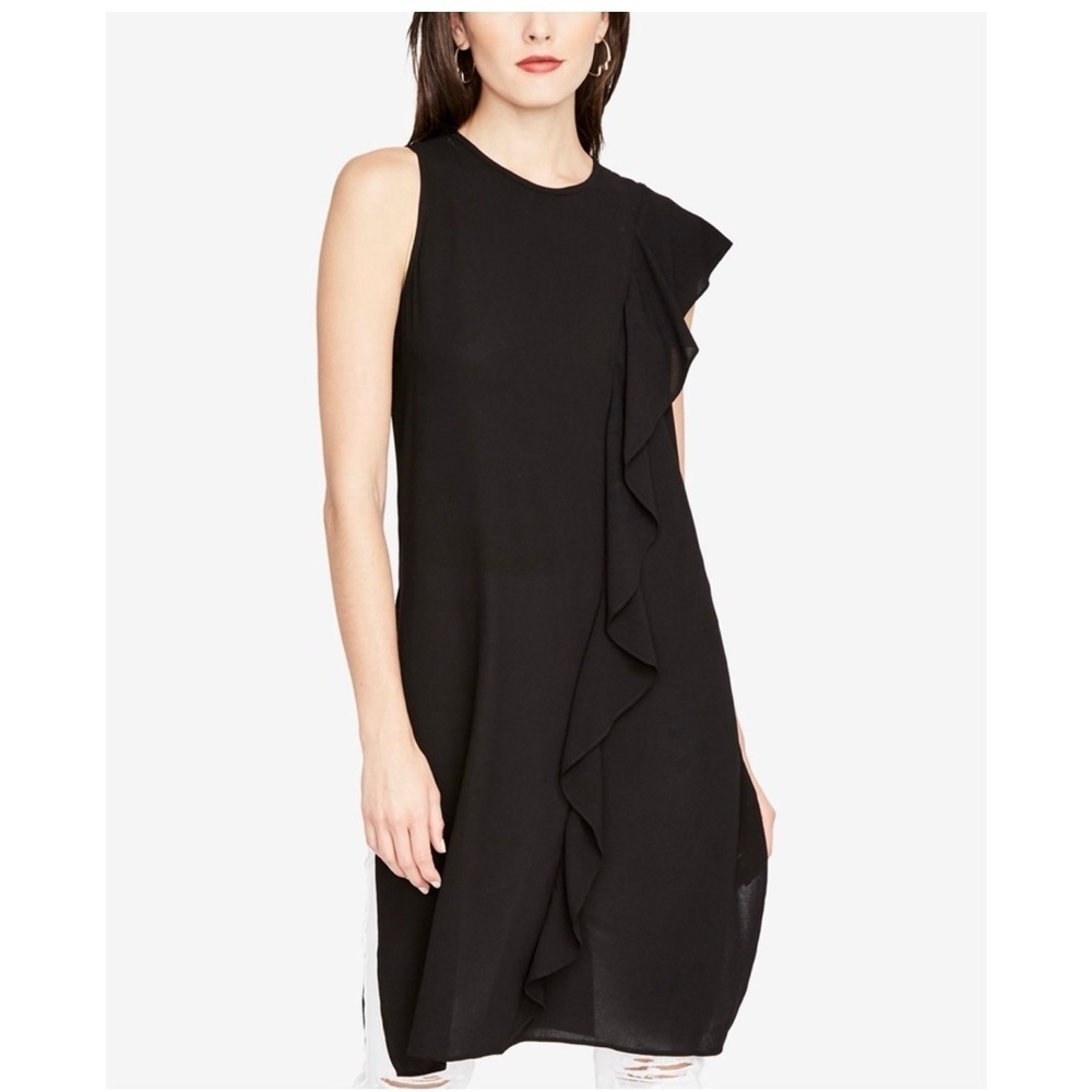 New Rachel Roy Black Ruffled Petal Sleeve Sheath Dress in Size XL - Picture 3 of 11